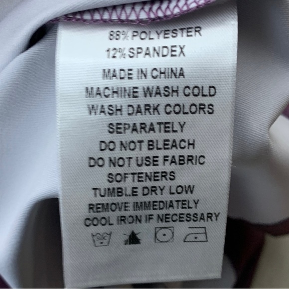 Chubya Golf Men Size Medium Polo Shirt Short Sleeve Top Purple Bird Printed - Picture 8 of 8